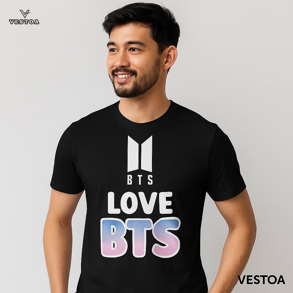 Vestoadotcom's tweet photo. Wearing my BTS love loud and proud 💜
New BTS Lover Tee now on https://t.co/R7hN1V5dbb!
#BTSMerch #KpopFashion #BTSArmy #VestoaStyle https://t.co/63RUJ0S1oe