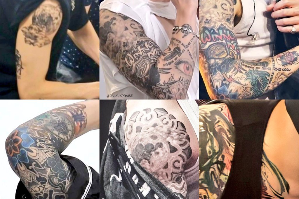 A thread of jungkook's cover-up tattoos and meanings behind it ;