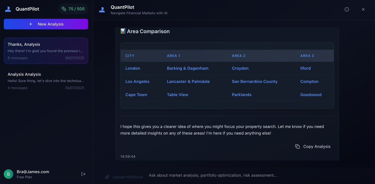 Quantpilot11724's tweet image. QuantPilot — the AI co-pilot built to decode your finances and now even answer your PROPERTY MARKET questions like a pro! 🏡📊
🚨 And guess what?
We’re giving away 500 FREE TOKENS to early users! 🎉

🆓 Grab your free tokens now ❗️
#Startup #BetaNetwork #AI #GPT4O #QuantPilot