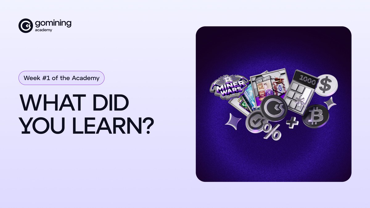 GoMining's tweet image. Week #1 of the Academy is done. What did you actually learn? 🧠

No buzzwords, no fluff — just real Bitcoin basics, finally made clear. 

Drop your biggest takeaway 👇