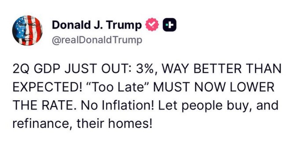 Would love to hear how Jerome Powell is going to spin not lowering interest rate rates now…