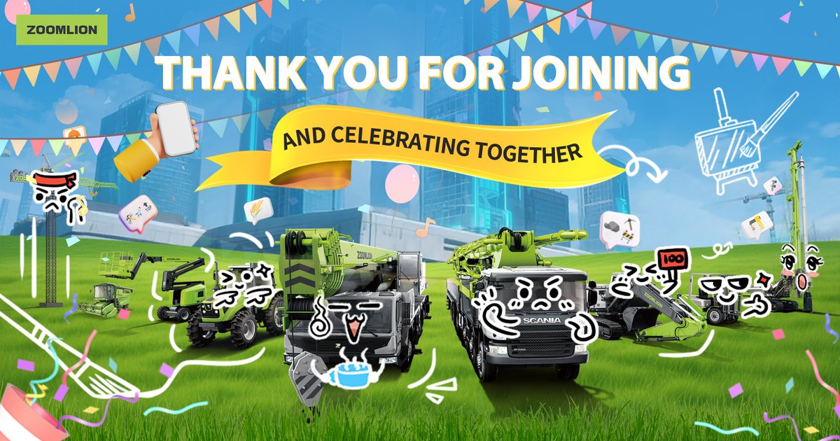 The #ZOOMLIONinEmoji has come to an end, and we’re thrilled by your incredible participation! 🌟
A huge thank you to everyone who joined the fun and turned heavy machinery into emoji magic! 
We were blown away by your creativity.
Stay tuned for more exciting events! 🚀