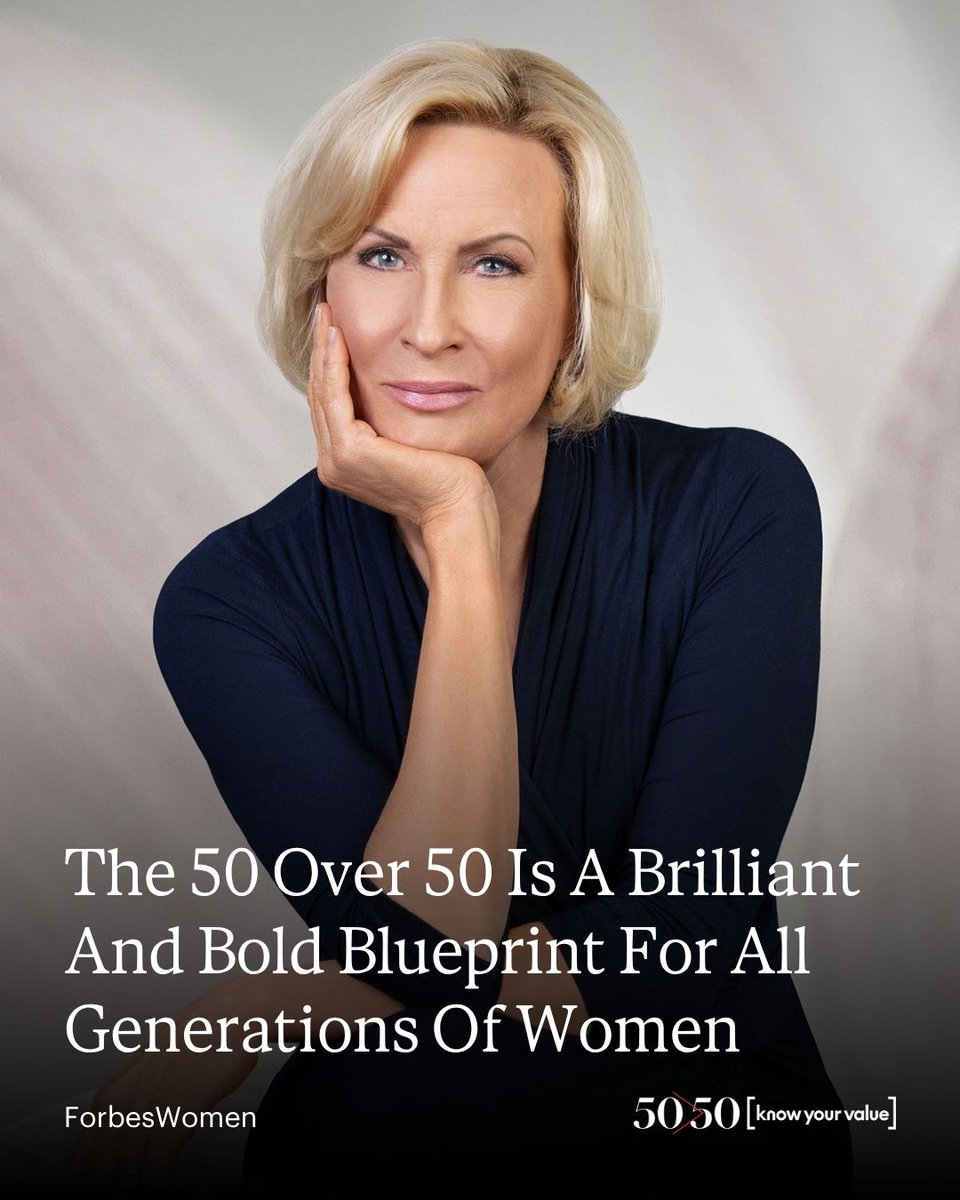 Forbes's tweet image. The 2025 #ForbesOver50 list might be our most powerful yet. The women on this year’s list are fighting through headwinds and a relentless churn of bad news to serve as beacons for the way forward. trib.al/Nn6r9NP (Photo: Jamel Toppin For Forbes)