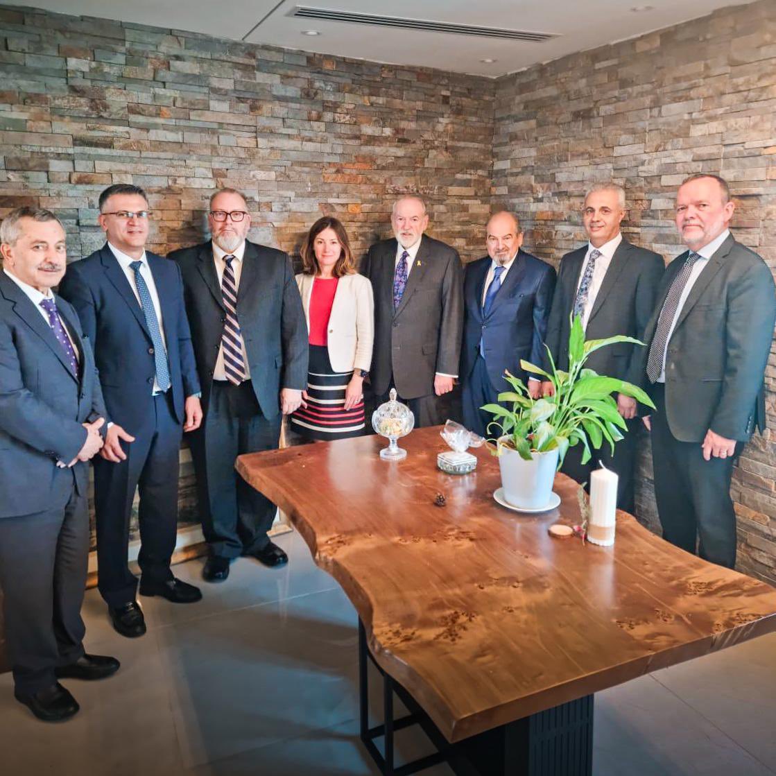 Had a productive meeting today with Palestinian business leaders on how the private sector can collaborate on projects to benefit both Americans and Palestinians. Looking forward to working together to support U.S. exports and brands and the Palestinian private sector.