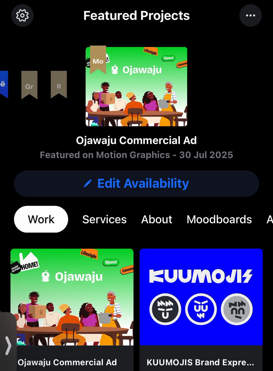 helloastonish's tweet photo. Behance just showed love again! π©@Behance πβ¨
Our Ojawaju Commercial just got featured under Motion Design!
Grateful to keep exporting world-class visuals while staying rooted in Afrocentric storytelling.
Hard work >>>Paying off π₯π #MotionDesign #AfroCreatives #BehanceFeature https://t.co/8aiMbI6g3d