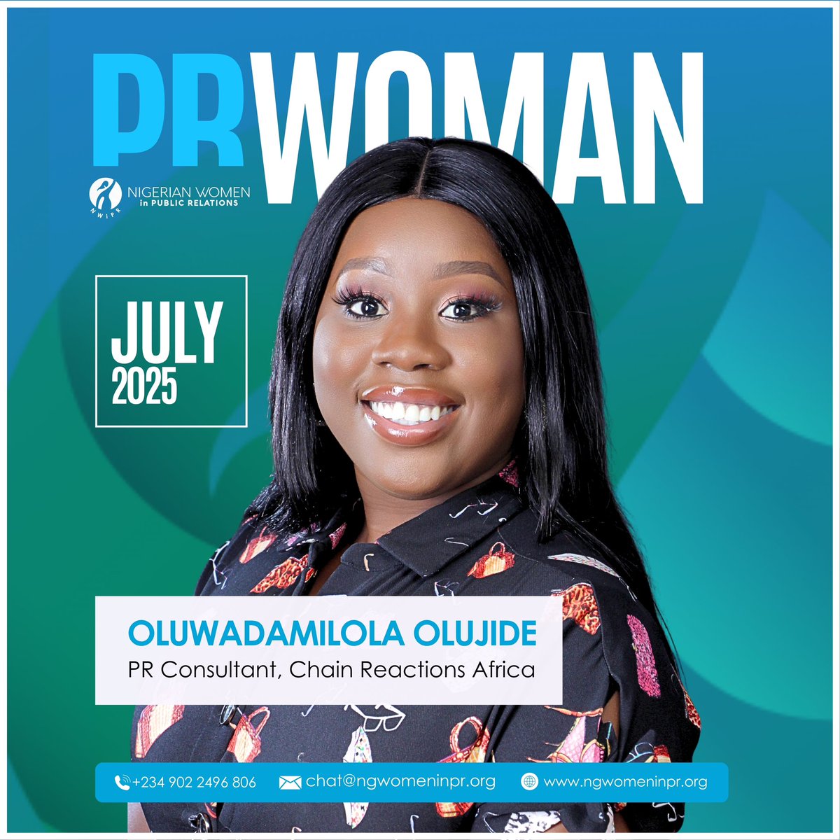 Oluwadamilola Olujide is a seasoned communications strategist with proven expertise in public relations, integrated marketing, and strategic business management.

#NigerianWomeninPR #PRProfessionals #PRWoman