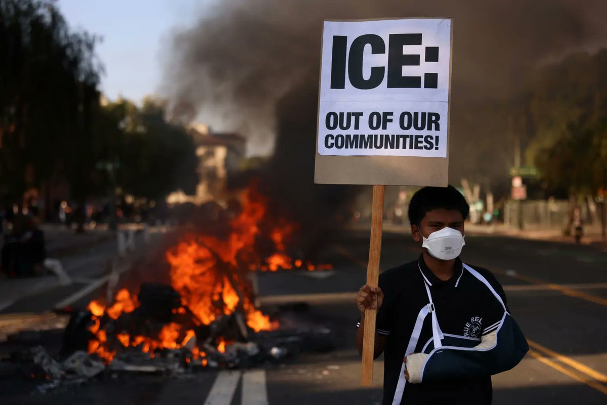 EXCLUSIVE: Anti-ICE activists helped a British illegal migrant escape the ICE detention center in downtown LA last night, per multiple DHS sources.

The illegal migrant was shackled as contractors walked him and several others into the ICE detention center for processing when he