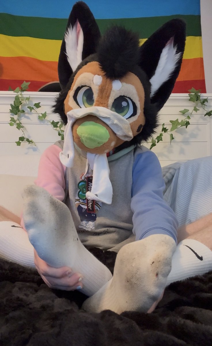 Shove your worn sweaty socks in my muzzle while you rail me stupid… I wanna moan through your scent like the pathetic pup I am~ &gt;///&lt;

#Murrsuiter