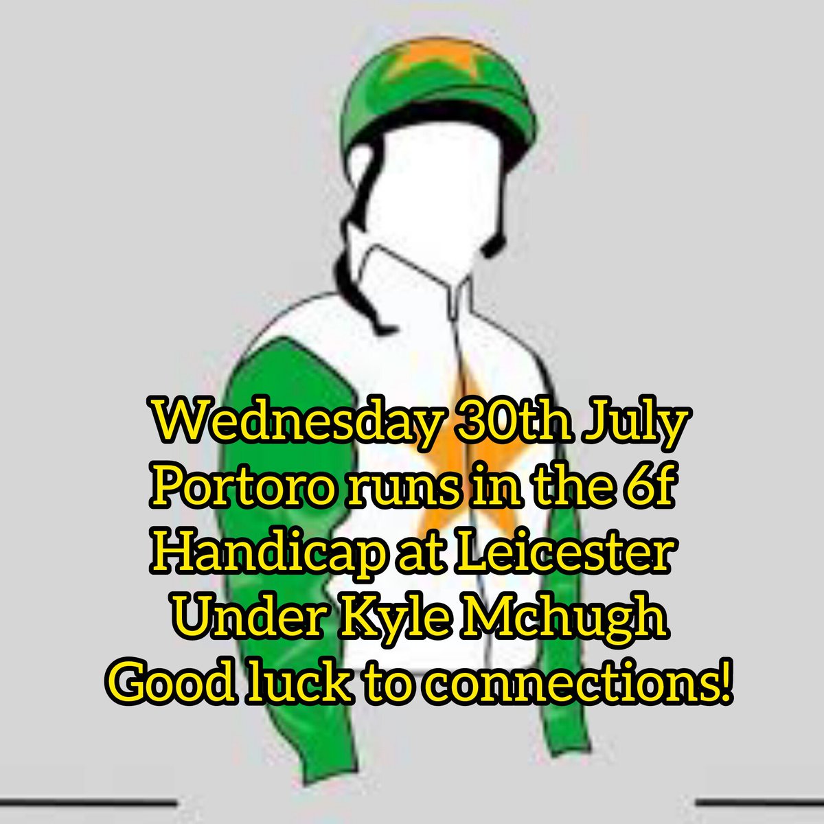 Martin Dunne Racing (@mdunneracing) on Twitter photo Portoro runs <a href="/LeicesterRaces/">Leicester Racecourse</a> today in the 6f Handicap under Kyle Mchugh. Good luck to connections! Portoro runs <a href="/LeicesterRaces/">Leicester Racecourse</a> today in the 6f Handicap under Kyle Mchugh. Good luck to connections!