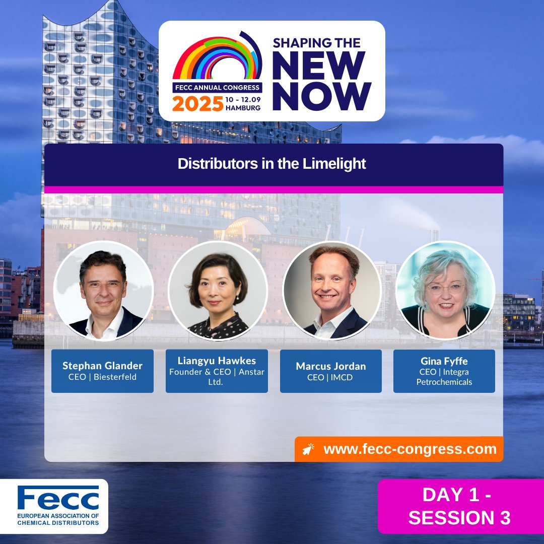 Fecc (@fecceurope) on Twitter photo ✨ Fecc Annual Congress 2025 ✨Speakers' line-up! - Session 3️⃣
The industry leaders from these companies will discuss this relevant topic: <a href="/BCG/">Boston Consulting Group</a>, #Biesterfeld, #Anstar, #IMCD, #Integra
📅 Sept. 11
Interested? Register now! 👉 lnkd.in/efAJmVDP
#FECC2025 <a href="/IMCDComms/">IMCD Group</a> ✨ Fecc Annual Congress 2025 ✨Speakers' line-up! - Session 3️⃣
The industry leaders from these companies will discuss this relevant topic: <a href="/BCG/">Boston Consulting Group</a>, #Biesterfeld, #Anstar, #IMCD, #Integra
📅 Sept. 11
Interested? Register now! 👉 lnkd.in/efAJmVDP
#FECC2025 <a href="/IMCDComms/">IMCD Group</a>