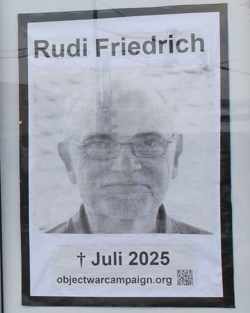 's tweet image. Rudi Friedrich

2025

#rudifriedrich #boycottwar #objectwarcampaign #nowar #adbusting #berlinposter #politicalposter