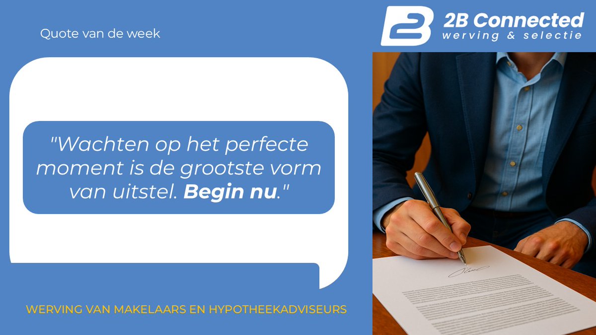 2BConnected1's tweet photo. Het perfecte moment bestaat niet. Wat wél bestaat, is vandaag. 

#actie #motivatie #doelgericht https://t.co/jwwjfWfc7j