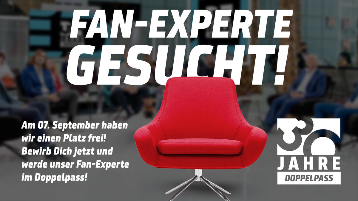 SPORT1 Public Relations (@sport1_pr) on Twitter photo 🎉 30 Jahre #Doppelpass – & DU kannst dabei sein!
Werde #Fanexperte & diskutiere live in der Jubiläumssendung mit König, Effenberg & Co. am 7. September. Jetzt Video an fanexperte@sport1.de bis 24.8. einsenden.
Alle Infos & Teilnahmebedingungen: sport1.de/fanexperte 🎉 30 Jahre #Doppelpass – & DU kannst dabei sein!
Werde #Fanexperte & diskutiere live in der Jubiläumssendung mit König, Effenberg & Co. am 7. September. Jetzt Video an fanexperte@sport1.de bis 24.8. einsenden.
Alle Infos & Teilnahmebedingungen: sport1.de/fanexperte
