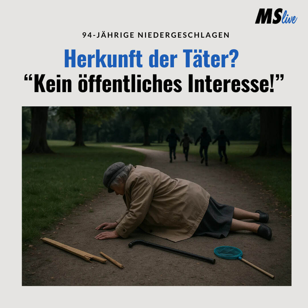 🟥 Eine 94-Jährige wird von eine Jugendbande mit einer Holzlatte attackiert – und die Polizei verweigert auf Nachfrage die Auskunft zur Herkunft der Täter. 

▪️In Cuxhaven haben Kinder (10, 12) eine 94-jährige Frau im Schlosspark mit einem Kescher und einer Holzlatte angegriffen