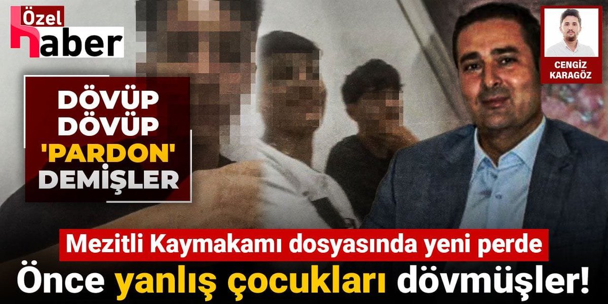Mezitli Kaymakamının ve oğlunun, yaşları 12-13 arasında değişen beş çocuğu karakolda darp ettikleri iddia edilmişti
 
🔴 Önce yanlış çocukları dövmüşler

🔴 Dövüp dövüp 'Pardon' demişler

✒️ Haber: Cengiz Karagöz (<a href="/cengizkaragoz13/">Cengiz Karagöz</a>) 
halktv.com.tr/gundem/mezitli…