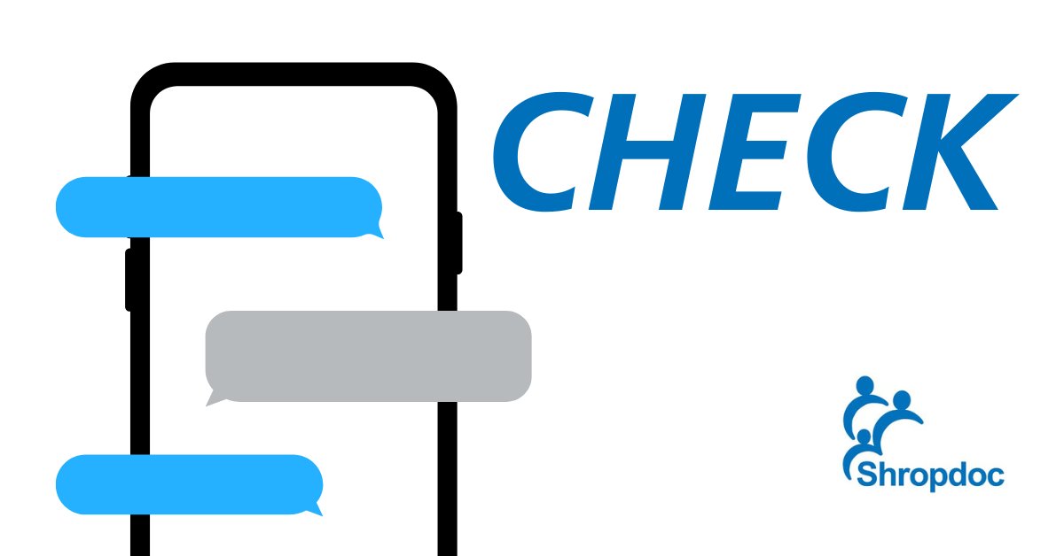 Shropshire Doctors (@shropdocooh) on Twitter photo Not sure how you can CHECK? Here's a challenge for you!
📱 Text someone you haven’t spoken to in a while
🫶 Offer help to a neighbour or friend
👂 Be a listening ear when your colleague needs support.
Every act of kindness helps keep our communities strong 💙 Not sure how you can CHECK? Here's a challenge for you!
📱 Text someone you haven’t spoken to in a while
🫶 Offer help to a neighbour or friend
👂 Be a listening ear when your colleague needs support.
Every act of kindness helps keep our communities strong 💙