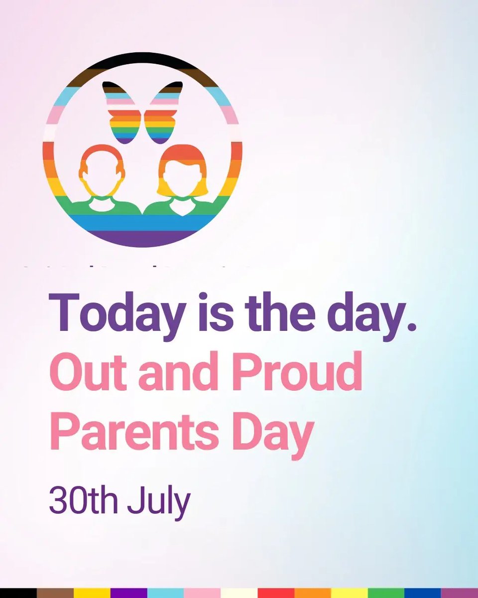 I'm an Out &amp; Proud Parent of two fabulous young queer adults 🏳️‍🌈

Too many LGBTQIA+ young people are rejected by their parents 😪 

Parental love should be utterly unconditional ❤️🧡💛💚💙💜🖤🤎🤍🩷🩵

#OutAndProudParentsDay
#LoveIsLove
#TransRightsAreHumanRights