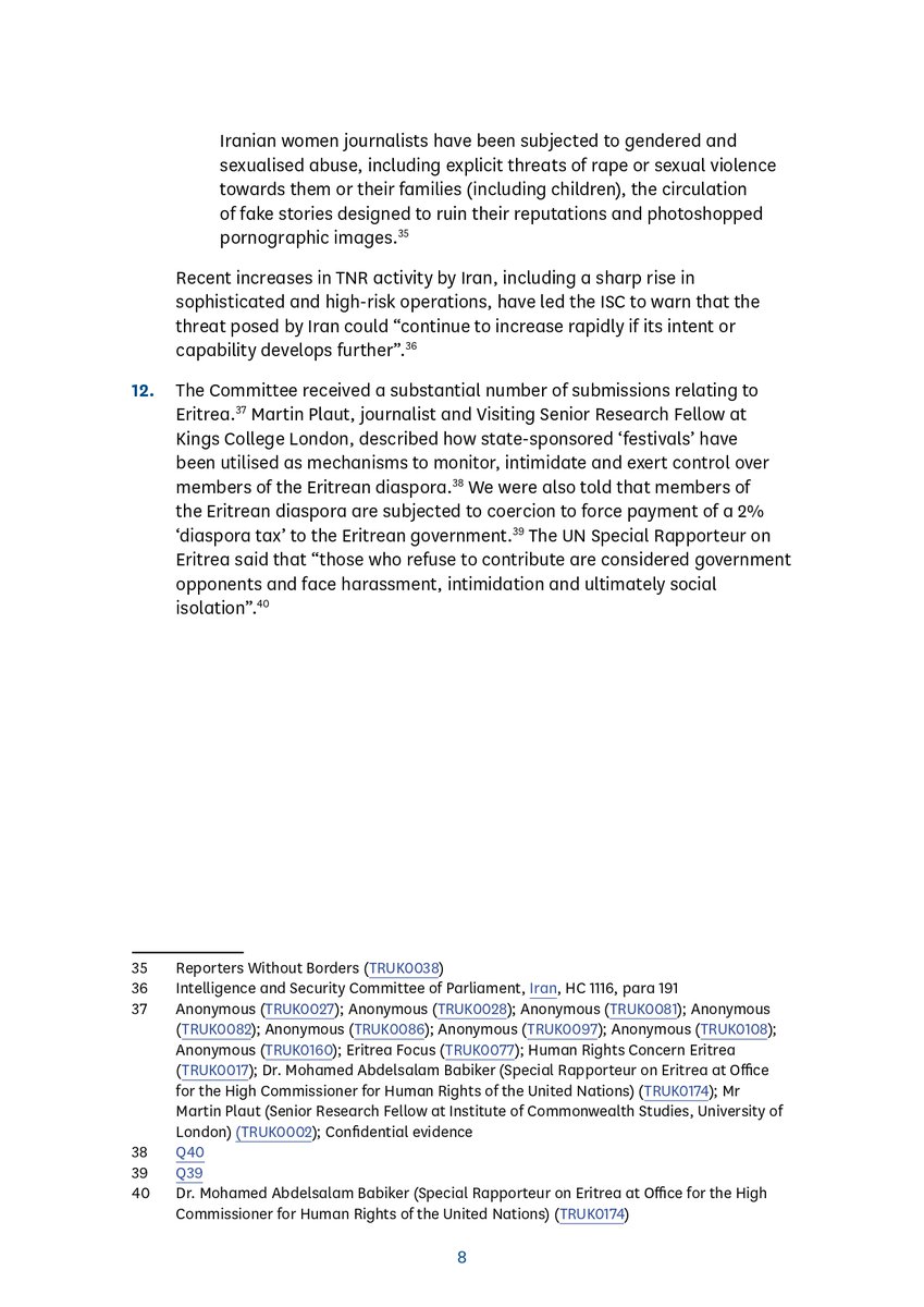 M. Hanif Jazayeri (@hanifjazayeri) on Twitter photo 🚨 New report out today by <a href="/UKParliament/">UK Parliament</a>'s Joint Committee on Human Rights highlights Iran's acts of transnational repression on UK soil:
"Iran represents one of the highest kidnap and assassination state threats to the UK"
Time to #BlacklistIRGC
CC: <a href="/Keir_Starmer/">Keir Starmer</a> <a href="/DavidLammy/">David Lammy</a> 🚨 New report out today by <a href="/UKParliament/">UK Parliament</a>'s Joint Committee on Human Rights highlights Iran's acts of transnational repression on UK soil:
"Iran represents one of the highest kidnap and assassination state threats to the UK"
Time to #BlacklistIRGC
CC: <a href="/Keir_Starmer/">Keir Starmer</a> <a href="/DavidLammy/">David Lammy</a>