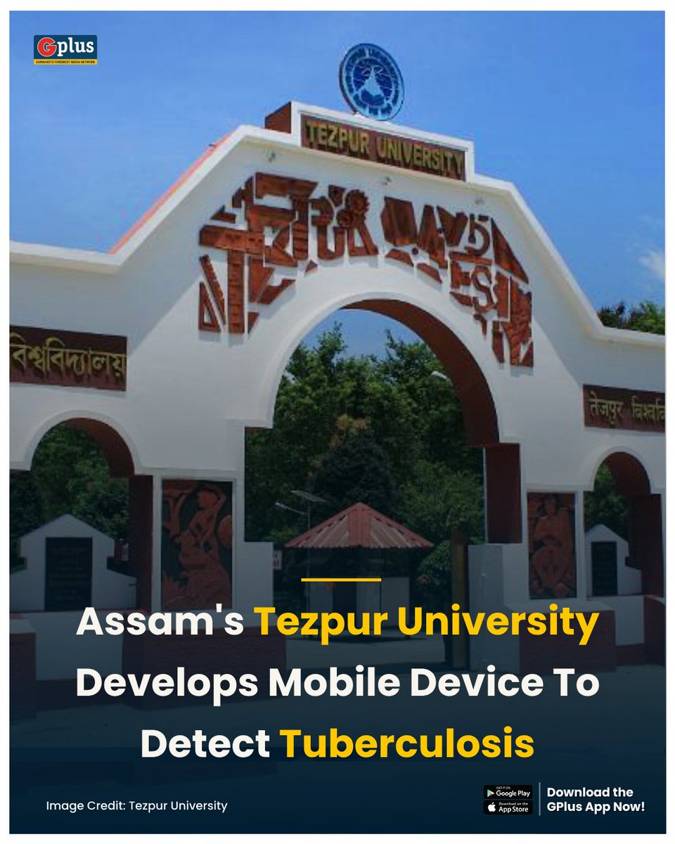 GPlus (@guwahatiplus) on Twitter photo NEWS | A research team from Tezpur University in #Assam has developed a low-cost, portable device capable of detecting #tuberculosis (TB) without the use of chemical stains.
Read: guwahatiplus.com/assam/assams-t…
<a href="/TezpurUniv/">Tezpur University</a> NEWS | A research team from Tezpur University in #Assam has developed a low-cost, portable device capable of detecting #tuberculosis (TB) without the use of chemical stains.
Read: guwahatiplus.com/assam/assams-t…
<a href="/TezpurUniv/">Tezpur University</a>