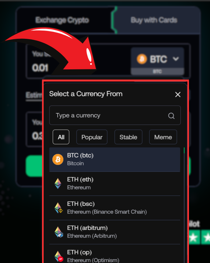 swapcrypto_com's tweet photo. 🔄 Update: Easier Coin Selection
We’ve improved the currency selector to make finding coins faster and smoother.

✅ You can now search across our full list of 1,400+ supported coins
✅ Filter by categories like Popular, Stable, and Meme
✅ View coin variants by network (e.g. ETH on BSC, Arbitrum, Optimism)

Just type and go to https://t.co/Yg2MeNWZEH 

Swapping crypto is now even more user-friendly.