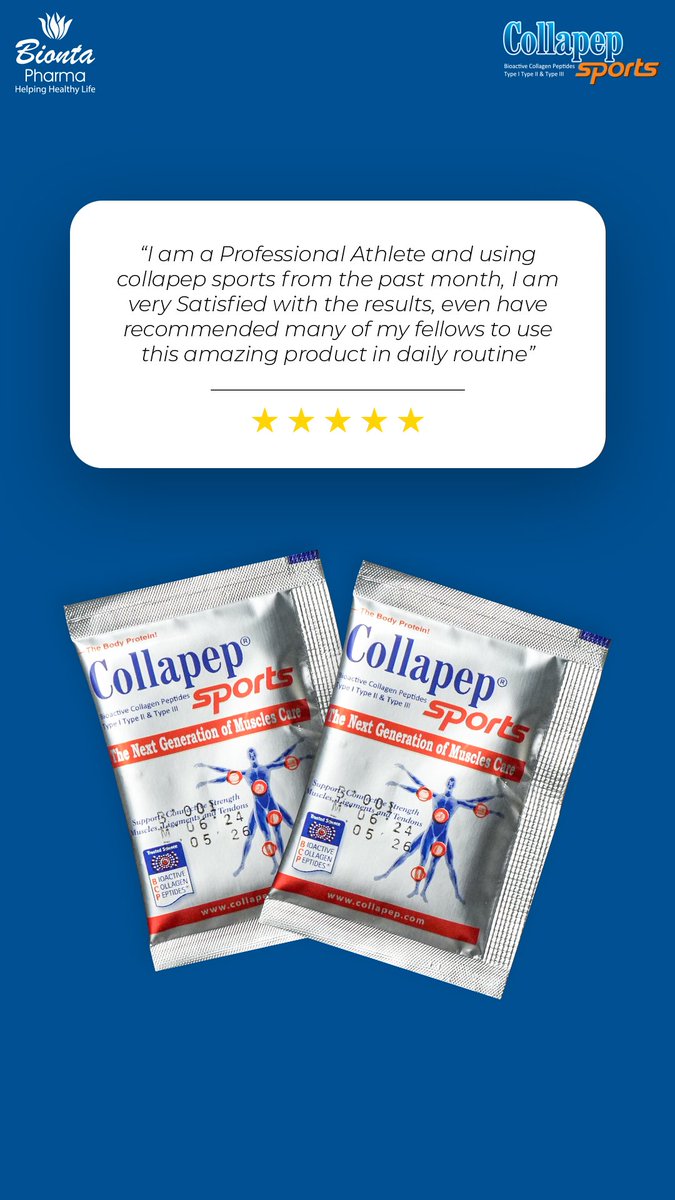 bionta_sports's tweet image. Fuel your performance and recover faster with collapep sports!💪 Whether you're an athlete or just staying active, this powerful collage formula supports joints, muscles, and endurance - without the sugar crash.🏋️‍♀️🧬
#TrainHardRecoverFast
#BiontaSports #CollapepSports #ActiveLife