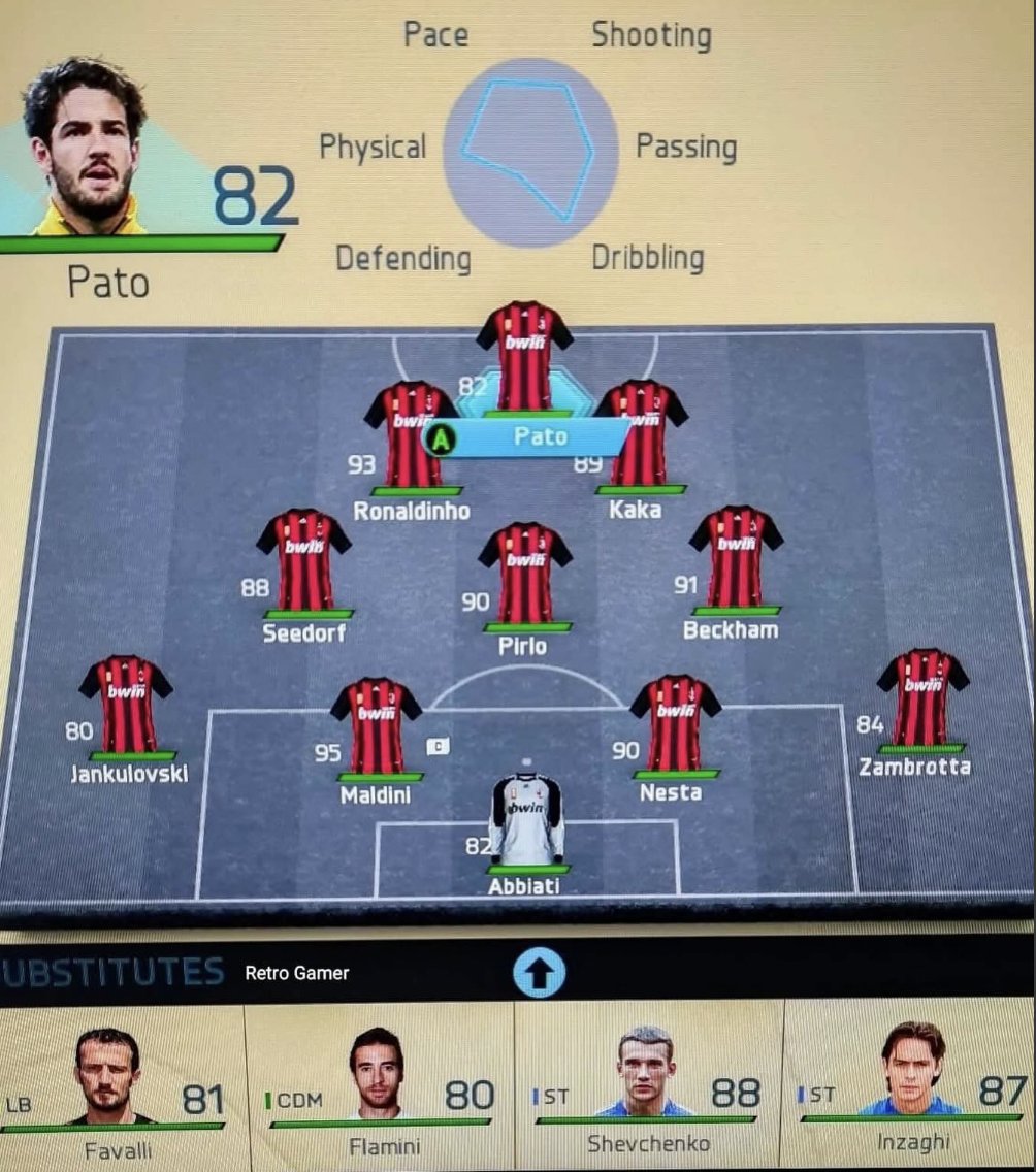 🎮 #ACMilan in FIFA 09 ❤️🖤

🤯 FIVE players rated 90 and above!