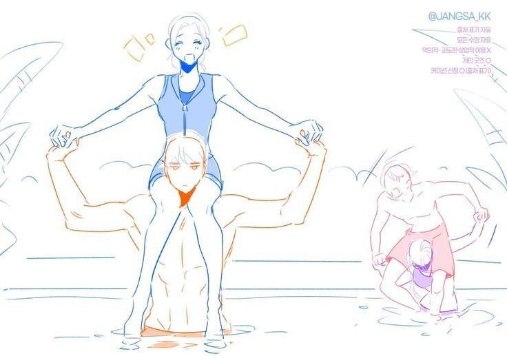 🤽🩷💛💙
(Drew this mostly because of the people in the back. They’re perfect for them)