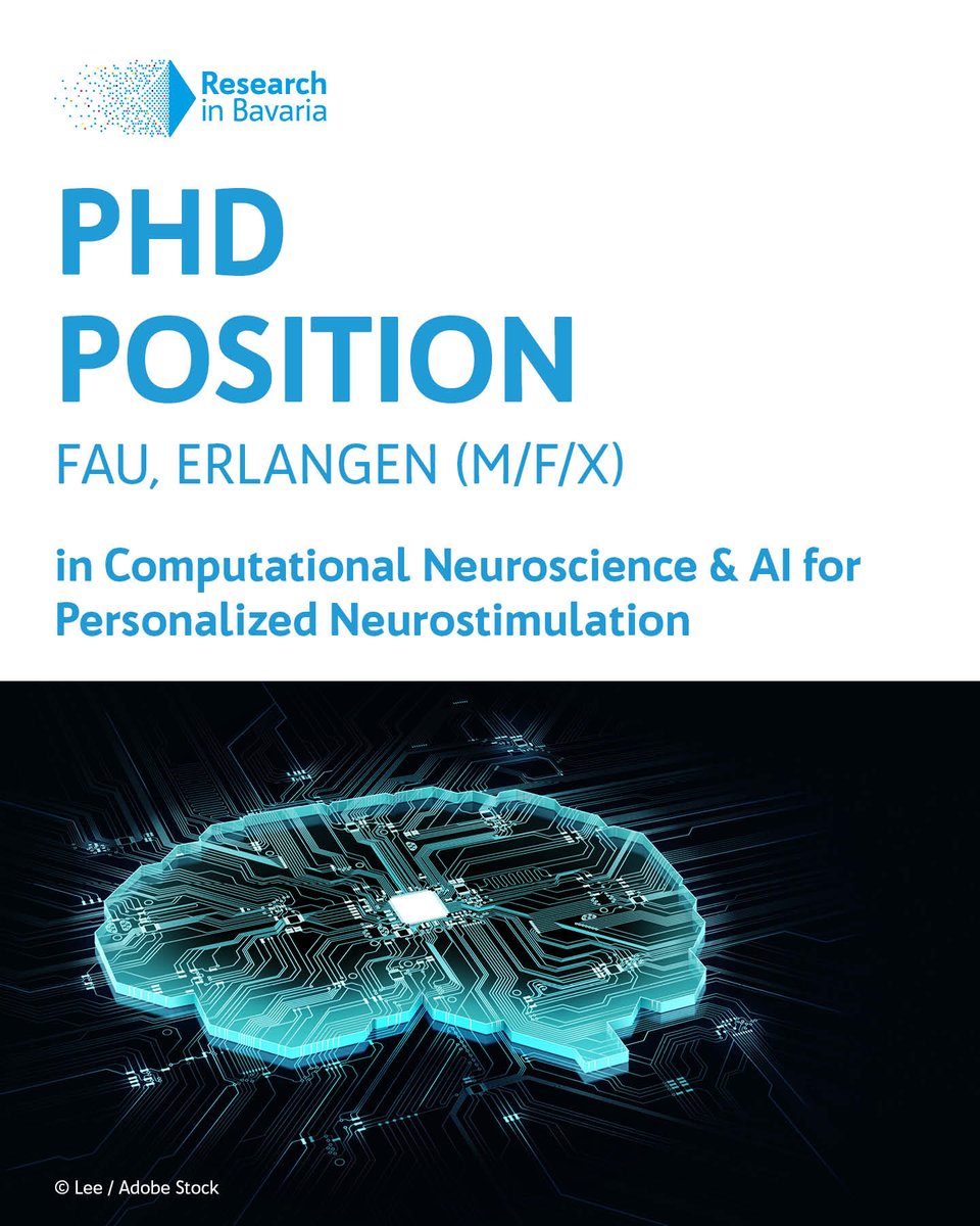 📢Job Alert: PhD Position in #ComputationalNeuroscience &amp; #AI for Personalized Neurostimulation
💶Salary: TV-L E13 100%
⌛15.08.2025
🔗For more information: jobs.fau.de/jobs/doctoral-…

#ResearchInBavaria #AIResearchInBavaria #ResearchJobsInBavaria #ComputerScienceJobs