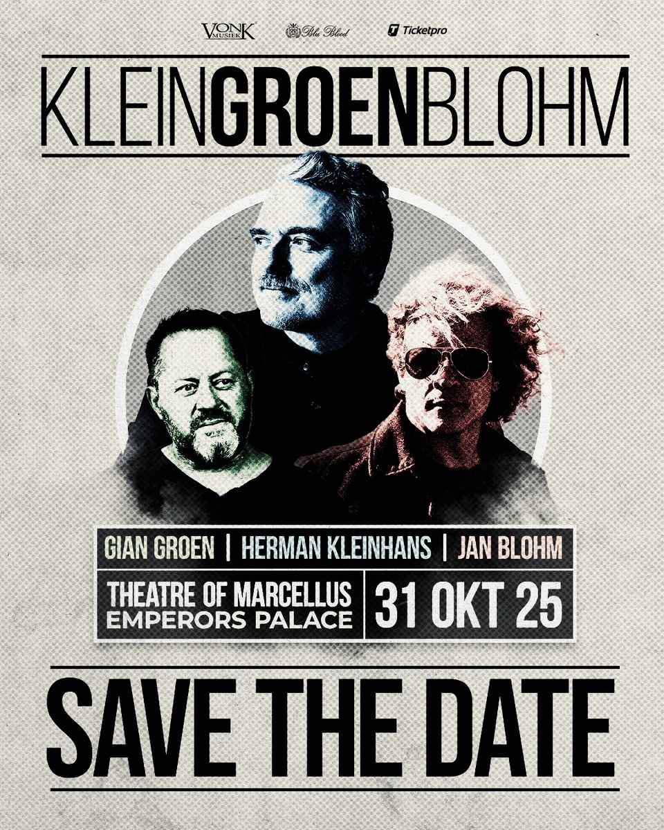 Vonk Musiek (@vonkmusiek) on Twitter photo ๐ทMaak 'n knoop in jou oor - en jou kalender !
Kaartjies vir ๐๐ฅ๐๐ข๐ง๐๐ซ๐จ๐๐ง๐๐ฅ๐จ๐ก๐ฆ maak ๐ฝ๐น๐๐ซ๐จ๐ฎ 1 ๐จ๐ผ๐ฎ๐ผ๐บ๐ป๐ผ๐บ oop !
Drie digters. Een verhoog. Een onvergeetlike aand.
Moenie hierdie aand misloop nie !
#VonkMusiek #AfrikaanseMusiek #Afrikaans #Musiek ๐ทMaak 'n knoop in jou oor - en jou kalender !
Kaartjies vir ๐๐ฅ๐๐ข๐ง๐๐ซ๐จ๐๐ง๐๐ฅ๐จ๐ก๐ฆ maak ๐ฝ๐น๐๐ซ๐จ๐ฎ 1 ๐จ๐ผ๐ฎ๐ผ๐บ๐ป๐ผ๐บ oop !
Drie digters. Een verhoog. Een onvergeetlike aand.
Moenie hierdie aand misloop nie !
#VonkMusiek #AfrikaanseMusiek #Afrikaans #Musiek