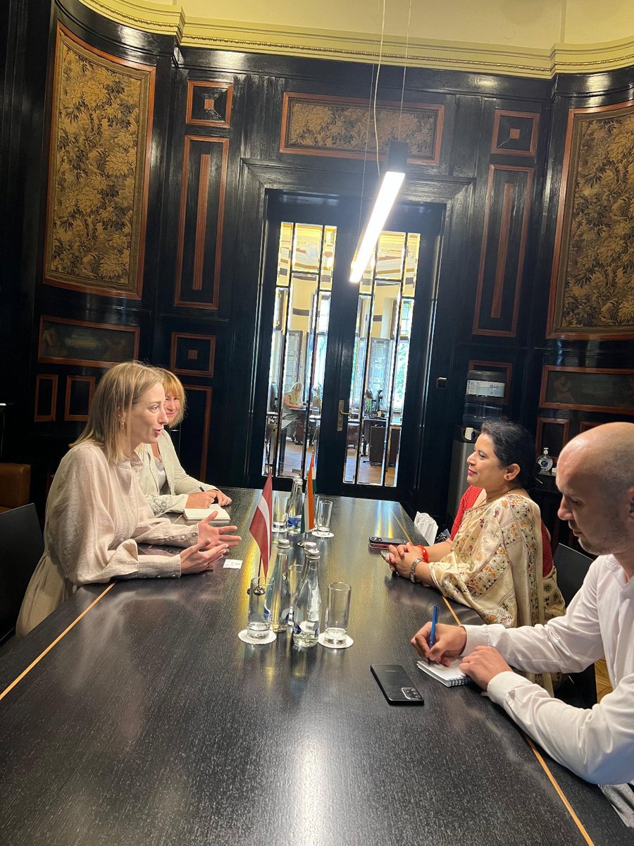 India in Riga (@indembriga) on Twitter photo Ambassador <a href="/Namrata_SKumar/">Namrata S. Kumar</a> made a courtesy meeting today with Ms. Agnese Lace, honāble Minsiter of Culture of Latvia. The two discussed bilateral cultural relations and ways to further strengthen cultural and people-to-people relations between Indiaš®š³and Latviaš±š». Both Ambassador <a href="/Namrata_SKumar/">Namrata S. Kumar</a> made a courtesy meeting today with Ms. Agnese Lace, honāble Minsiter of Culture of Latvia. The two discussed bilateral cultural relations and ways to further strengthen cultural and people-to-people relations between Indiaš®š³and Latviaš±š». Both