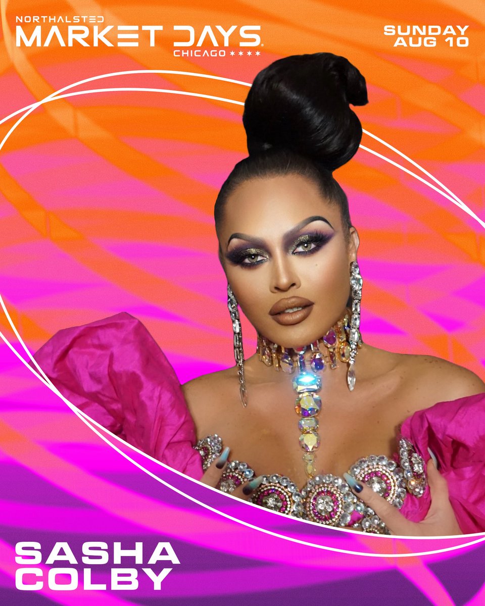 Northalsted Market Days (@marketdayschi) on Twitter photo 👑 Sasha Colby is going to SLAY #Chicago Market Days 2025! 🌈☀️ #MarketDays 2025 is August 8-10, and yes, we’re serving you THREE days of amazing talent this year 💅✨ Don’t miss <a href="/sashacolby/">Sasha Colby</a> Sunday, August 10, at 2:45pm on the Addison Stage in #ChicagosProudestNeighborhood 👑 Sasha Colby is going to SLAY #Chicago Market Days 2025! 🌈☀️ #MarketDays 2025 is August 8-10, and yes, we’re serving you THREE days of amazing talent this year 💅✨ Don’t miss <a href="/sashacolby/">Sasha Colby</a> Sunday, August 10, at 2:45pm on the Addison Stage in #ChicagosProudestNeighborhood