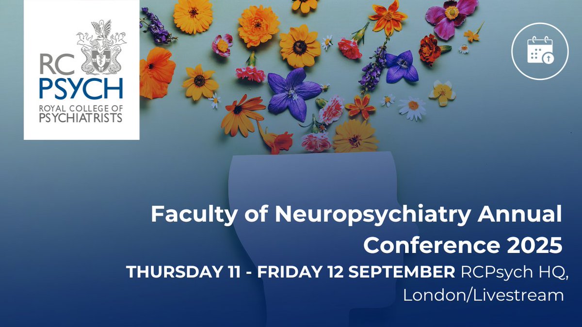 Royal College of Psychiatrists (@rcpsych) on Twitter photo Join us at the <a href="/rcpsychNeuro/">RCPsych Neuropsychiatry Faculty</a> conference where we will be hearing from <a href="/ashleypcliew/">Ashley Liew</a>, <a href="/CostelloGem/">Gemma Costello</a>, <a href="/rajamukherjee10/">Raja Mukherjee MBE</a> and <a href="/uzmanash_09/">Uzma Naseem.</a>.
Book now: bit.ly/42gO9UE
#NeuroConf25 Join us at the <a href="/rcpsychNeuro/">RCPsych Neuropsychiatry Faculty</a> conference where we will be hearing from <a href="/ashleypcliew/">Ashley Liew</a>, <a href="/CostelloGem/">Gemma Costello</a>, <a href="/rajamukherjee10/">Raja Mukherjee MBE</a> and <a href="/uzmanash_09/">Uzma Naseem.</a>.
Book now: bit.ly/42gO9UE
#NeuroConf25