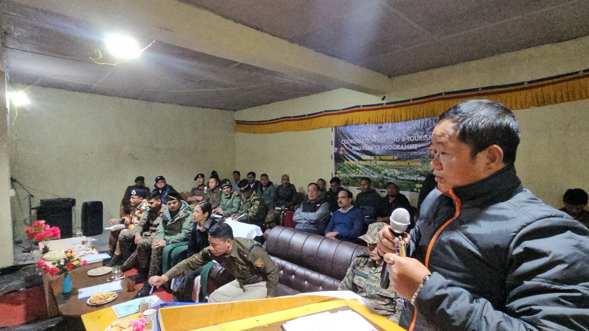 diprotawang's tweet photo. Promoting Responsible Tourism in Mago

A successful Coordination Meeting & Tourism Awareness Programme alongside preliminary meeting with villagers on proposed #Shangrilacalling #TourismFestival at Mago was held at the Village Community Hall, Mago, chaired by Deputy Commissioner Tawang,  @NamgyalAngmo , IAS. The event saw active participation from SP Tawang Dr.@ThongonWangdi, Addl. DC Jang @hakraso Kri, EAC Thingbu @thutan_wangchu officials from the @GajrajCorps_IA,@ITBP_official, @DirangNimas, departmental heads, PRI leaders, villagers, and tour operators.

Esteemed tour operators like #ShangrilaCalling, #LaKora, #KesKarHomestay, and local guides shared their inspiring journeys and emphasized the value of responsible, community-driven tourism.

“Sincere and dedicated service in the tourism sector pays back handsomely—there's no need to chase government jobs,” they shared, applauding government efforts to empower youth towards self-employment.

DC Tawang stressed the richness of local culture, traditions, and cuisine as key attractions for tourists and urged women entrepreneurs to step forward and lead the charge in the tourism industry.

A promising step towards making Mago a model for sustainable, culturally rich tourism

#MagoVillage #TawangTourism #ResponsibleTourism #WomenEntrepreneurs #SustainableTravel #ArunachalPradesh #ExploreTawang #RuralDevelopment #IncredibleIndia