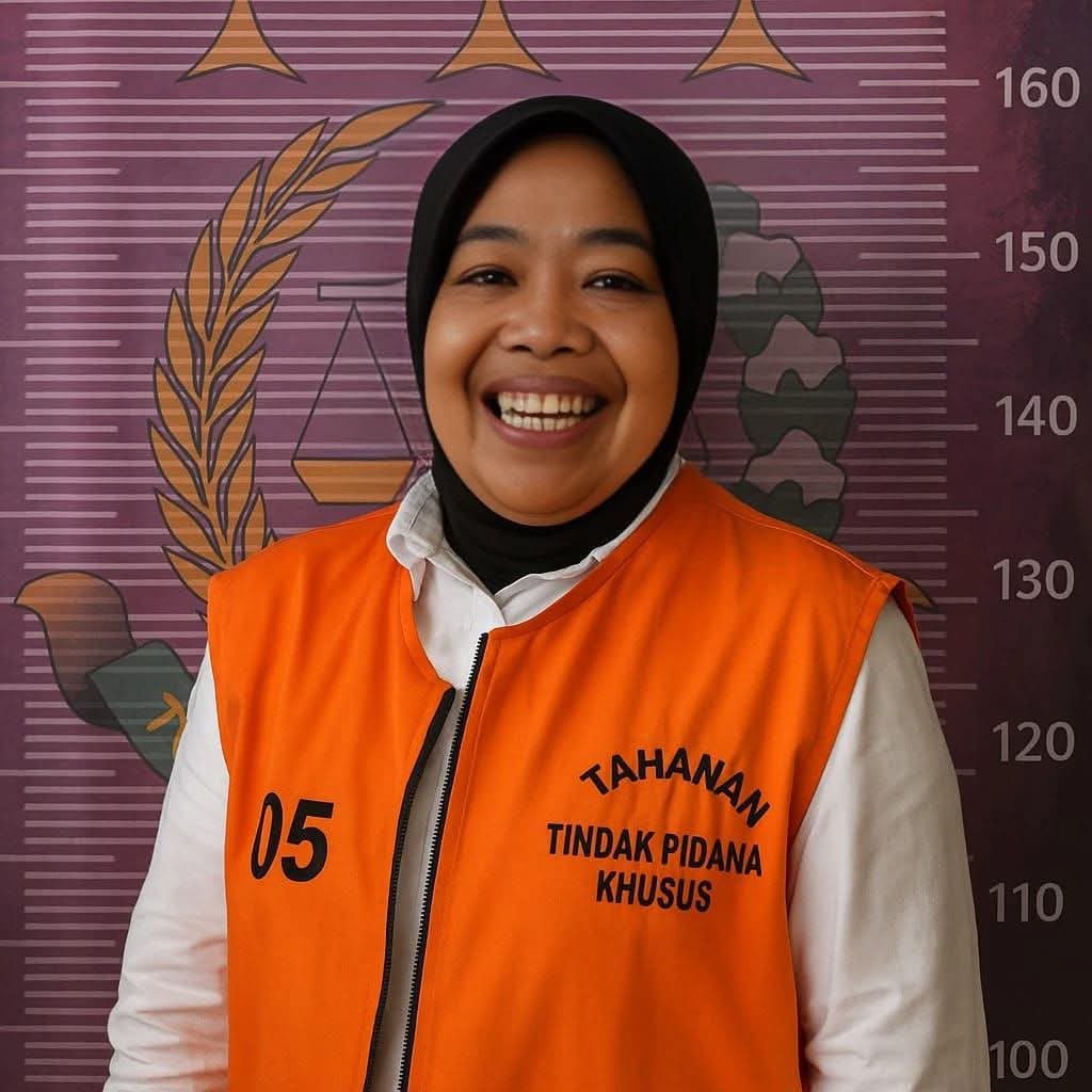 Senyuman koruptor 
Sama sekali kagak keliatan bersalah