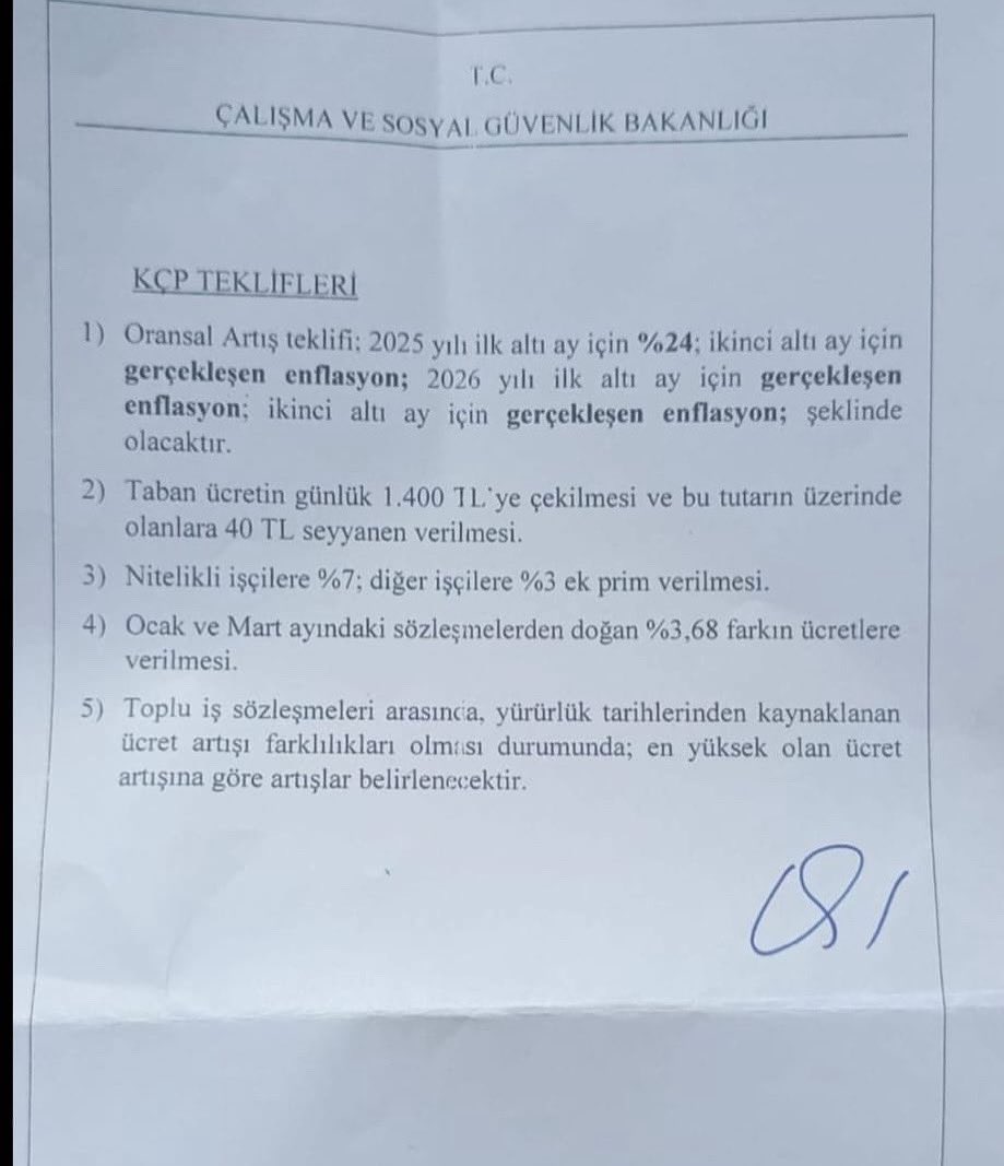 Buda burada dursun,
Ülkemin çalışma bakanı kendi el yazısı ile Cumhurbaşkanımızı temsilen katıldığı toplantıdan sonra vazgeçtik dedi.