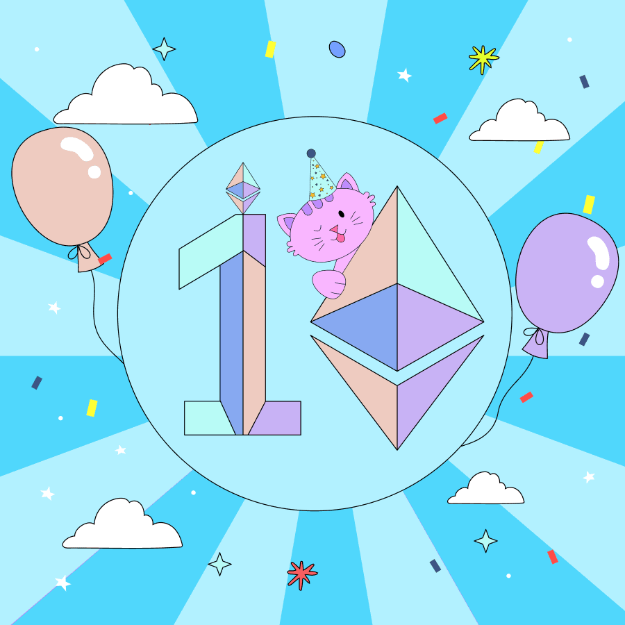 overtheraAv's tweet image. 🟣 Happy 10th Birthday, Ethereum!
From the DAO hack to The Merge, from gas wars to L2 scaling —
A whole decade of innovation, chaos, and community 💜
Here’s to the next 10 years of building the future of the internet.
#Ethereum10th #WAGMI