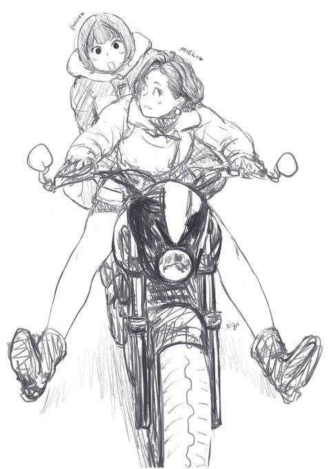 暑いので見栄子&amp;ぷりん2人で2輪シリーズ 