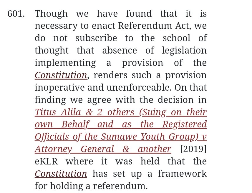 The absence of a legislation implementing a provision of the constitution does not render the provision inoperative or unenforceable.