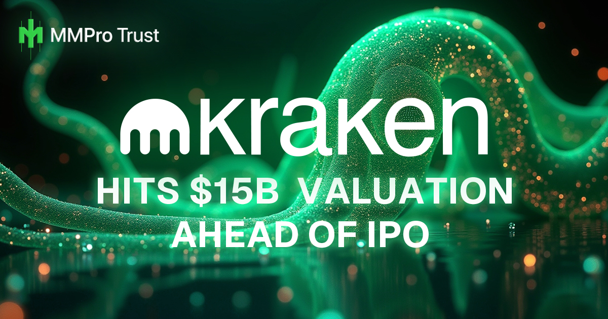 mmprotrust's tweet photo. Kraken is preparing to raise $500M at a $15B valuation, signaling the rollout of its IPO ambition for Q1 2026. #Kraken #Crypto #Fintech #IPO https://t.co/JLIqQpbrno