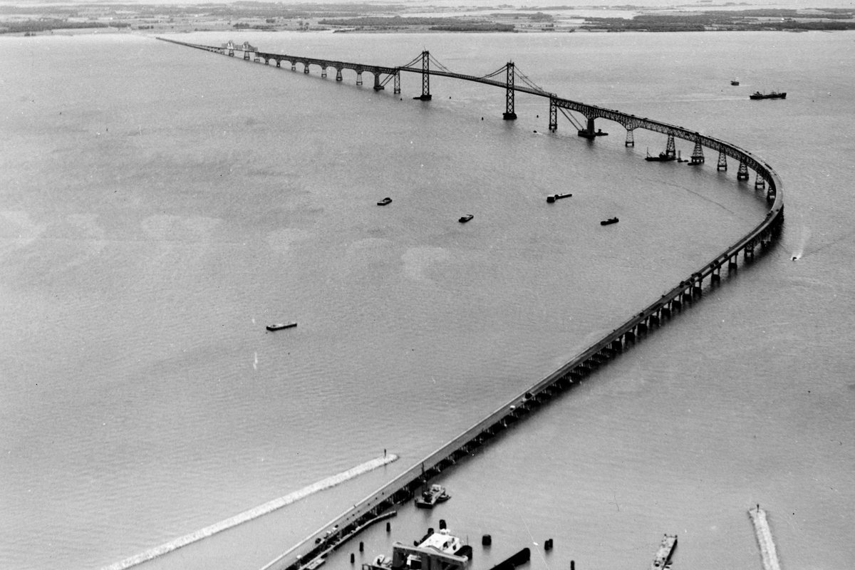 On this date in 1952📰, the eastbound (original) span of the Chesapeake Bay Bridge opened to traffic.