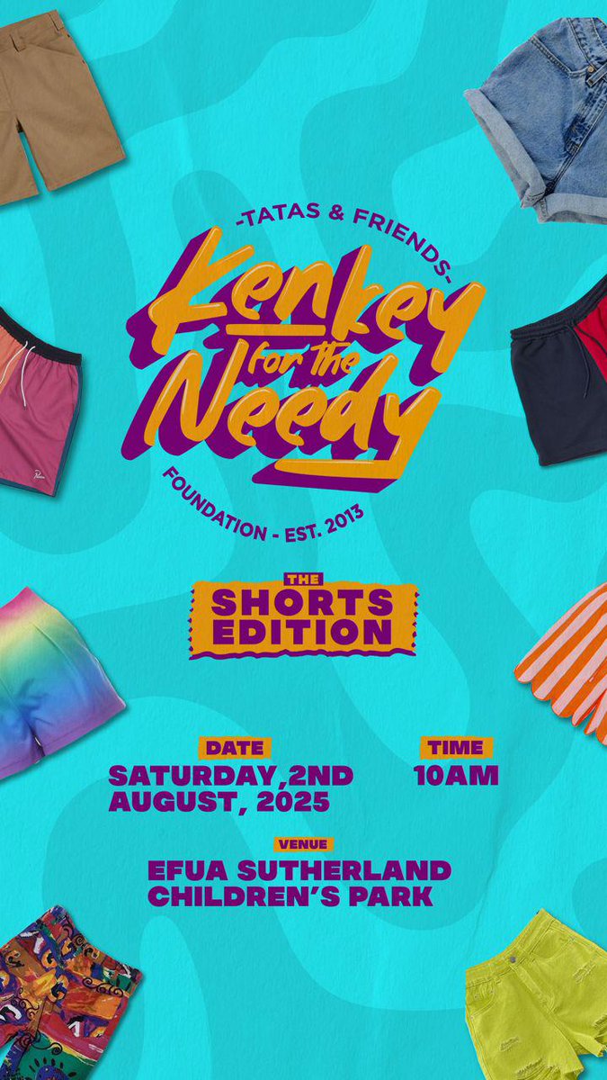 trish_nasa's tweet photo. Grab a seat at Efua Sutherland Children's Park coming Saturday 2nd August 2025 for Tatas and Friends as they host the Shorts edition at 10Am
#KenkeyForTheNeedy https://t.co/kLgF7GSINV