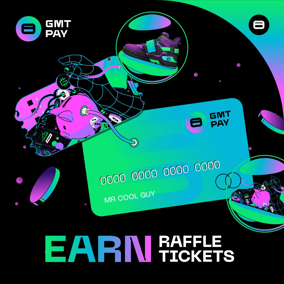 Shop till you drop 👛

Every GMT Pay card you create earns you an NFT raffle ticket.

🔹 The more tickets you hold, the better your odds
🔹 Each NFT = another entry to win <a href="/Stepnofficial/">STEPN GO</a> Sneakers and GMT
🔹 HODL your tickets to participate in a raffle and stand a chance to win