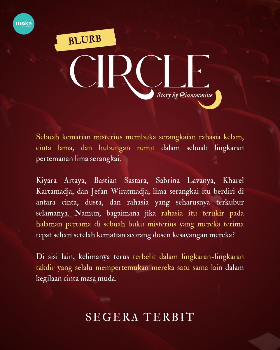 bukukatia's tweet photo. Pre Order Circle karya kak @iammmine dibuka. Buruan di co ya gaess.
https://t.co/w17geSBjjZ
#circle #au #localau #BTS #mokamedia https://t.co/7xN14YjZwI