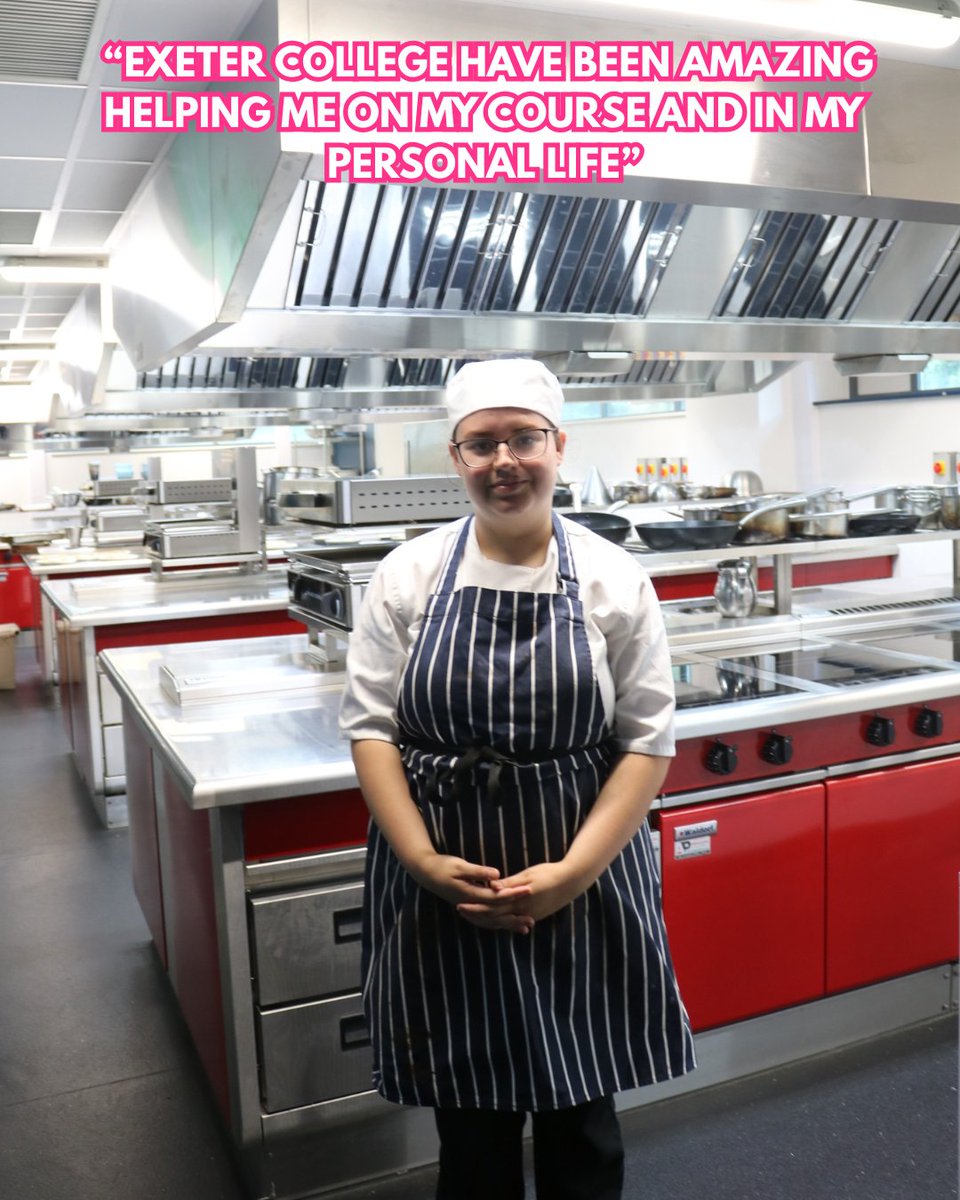 Exeter College Apprenticeships (@exeapprentices) on Twitter photo We spoke to Crystal, a level 2 Production Chef at <a href="/SteamerHouse/">The Steamer Coffee House and Kitchen</a>.
"When I started this course, I thought it was just perfect. I've always loved cooking, so it kind of just made sense."
Interested in finding out more about apprenticeships in hospitality? Contact us today! We spoke to Crystal, a level 2 Production Chef at <a href="/SteamerHouse/">The Steamer Coffee House and Kitchen</a>.
"When I started this course, I thought it was just perfect. I've always loved cooking, so it kind of just made sense."
Interested in finding out more about apprenticeships in hospitality? Contact us today!