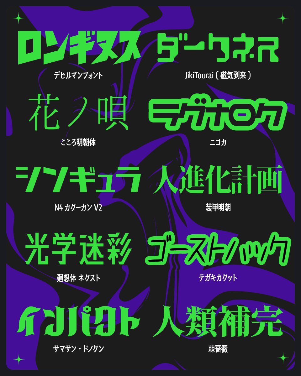 ユニークでクールなフリーフォント！