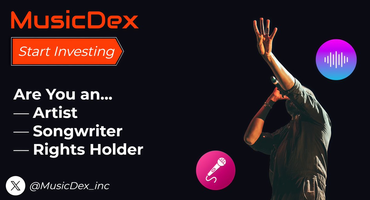 🎧 Invest in Music Royalties and Shape the Future of Music

🔐Hey Guys, we believe there are many Unique and Talented individuals in the #Digital World. If you're seeing this post, know that the MusicDEX team is actively looking for new Interested People

🧩If you're an #Artist,