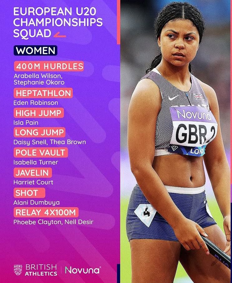 Athletics: Turner selected for Euro U20 squad. Going for GB again. #proudrps #rpsathletics 👏🏽❤️