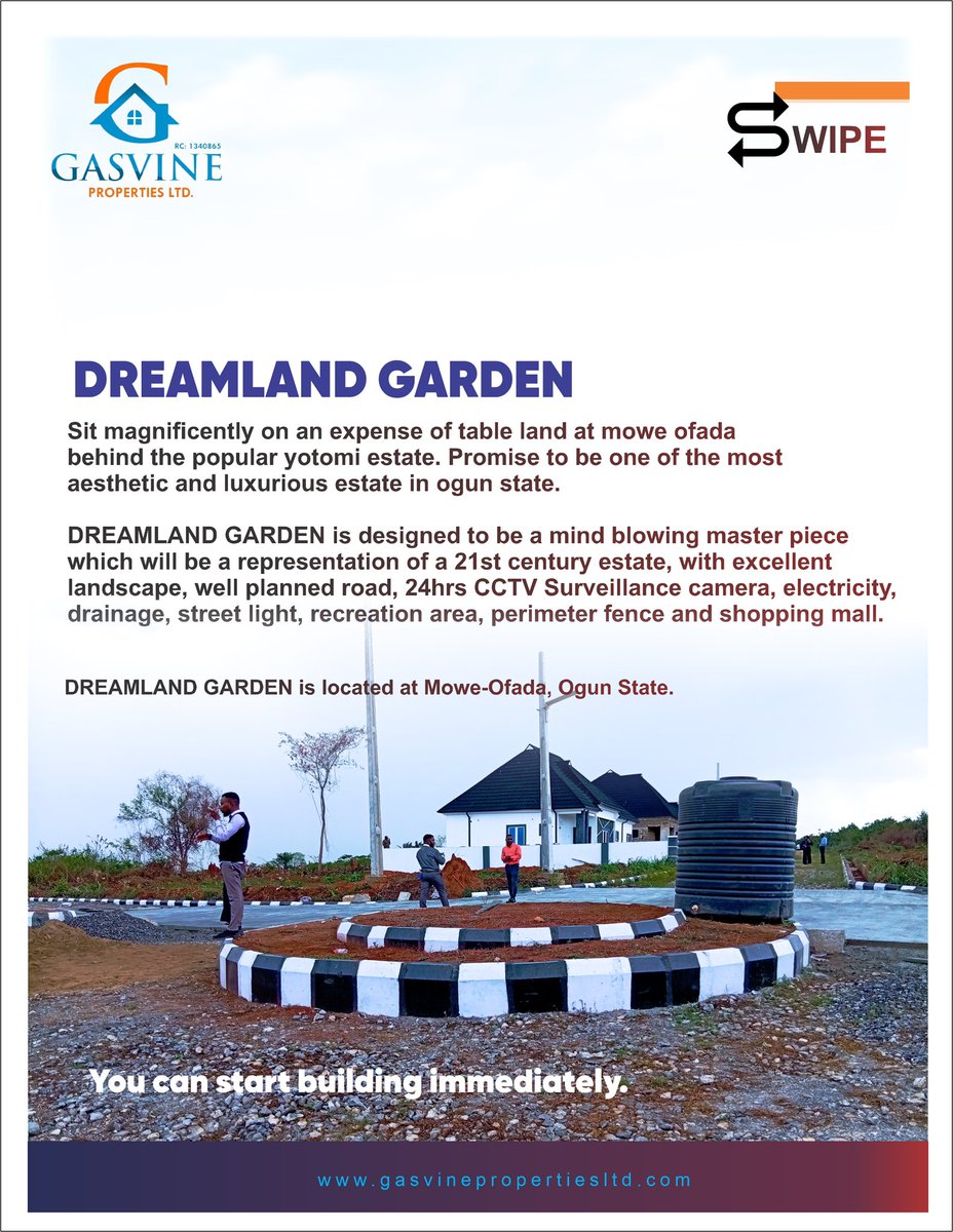 gasvine's tweet photo. Looking for a serene, secure, and fast-developing estate that combines affordability with long-term value? Look no further than Dreamland Parks &amp; Gardens
✅ Dry land, great road access
✅ Flexible payment plans
✅ Ongoing Summer Splash Promo
✅ Ideal for building, https://t.co/LigF5e6enA