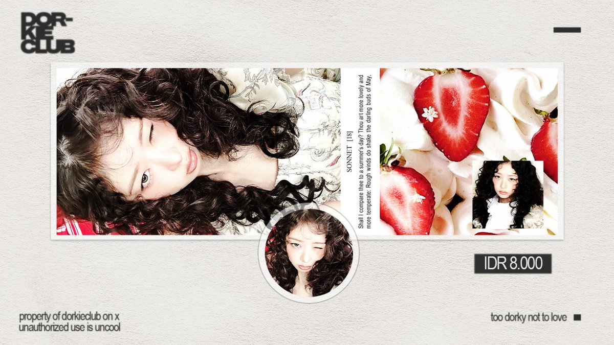 dorkieclub's tweet image. Help RT? Semua interaksi sangat berharga! #zonauang 

Manisnya Rei kali ini seperti gigitan pertama kue stroberi dengan krim lembut—sudah mendarat manis di studio Deka. Bisa langsung kamu bawa pulang, harga sudah tertera! 🍓 🍰 

#zonaba #zonajajan