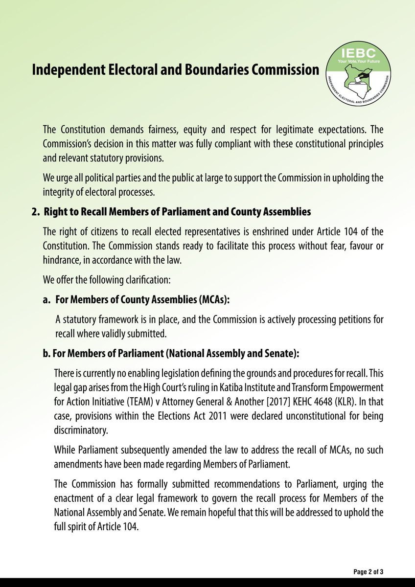 They walk around thumping their chests like untouchable kings yet they’ve deliberately blocked the one constitutional tool that allows you to hold them accountable mid-term: the right of recall under Article 104.

They know the Constitution gives you that power.

They know the